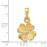 Φόρτωση εικόνας στο εργαλείο προβολής Συλλογής, 14k Yellow Gold Four Leaf Clover Good Luck Pendant Charm
