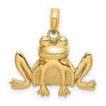 Load image into Gallery viewer, 14k Yellow Gold Sitting Frog Pendant Charm
