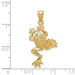 Load image into Gallery viewer, 14k Yellow Gold Frog Textured Pendant Charm
