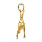 Indlæs billede til gallerivisning 14k Yellow Gold Horse Pendant Charm 3D
