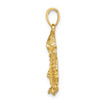 Carica l&#39;immagine nel visualizzatore di Gallery, 14k Yellow Gold Dragon Textured Pendant Charm
