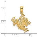 Afbeelding in Gallery-weergave laden, 14k Yellow Gold Frog Pendant Charm
