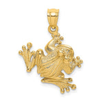 Cargar imagen en el visor de la galería, 14k Yellow Gold Frog Pendant Charm
