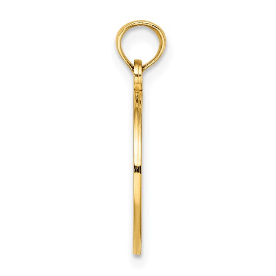 14k Yellow Gold Tree of Life Circle Round Pendant Charm