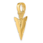 Indlæs billede til gallerivisning 14k Yellow Gold Arrowhead 3D Pendant Charm
