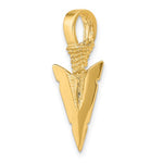Load image into Gallery viewer, 14k Yellow Gold Arrowhead 3D Pendant Charm
