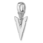 Indlæs billede til gallerivisning 14k White Gold Arrowhead 3D Pendant Charm
