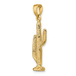 Load image into Gallery viewer, 14k Yellow Gold Saguaro Cactus 3D Pendant Charm
