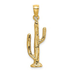Carica l&#39;immagine nel visualizzatore di Gallery, 14k Yellow Gold Saguaro Cactus 3D Pendant Charm

