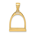 Φόρτωση εικόνας στο εργαλείο προβολής Συλλογής, 14k Yellow Gold Horse Stirrup 3D Pendant Charm
