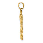 Load image into Gallery viewer, 14k Yellow Gold Boot with Spur Horse Flower Design Pendant Charm
