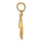 Afbeelding in Gallery-weergave laden, 14k Yellow Gold Stingray Textured Small Pendant Charm
