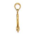 Carica l&#39;immagine nel visualizzatore di Gallery, 14k Yellow Gold Nautical Shackle Link Moveable 3D Pendant Charm
