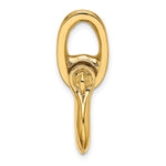 Charger l&#39;image dans la galerie, 14k Yellow Gold Nautical Shackle Link with Pulley 3D Pendant Charm
