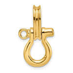 Charger l&#39;image dans la galerie, 14k Yellow Gold Nautical Shackle Link with Pulley 3D Pendant Charm
