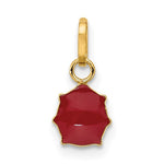 Indlæs billede til gallerivisning 14K Yellow Gold Red and Black Enamel Ladybug Charm Side View
