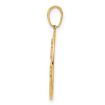 Indlæs billede til gallerivisning 14k Yellow Gold Rhodium Tree of Life Circle Round Pendant Charm
