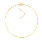 將圖片載入圖庫檢視器 14k Yellow Rose White Gold Valentino Choker Necklace Chain Adjustable
