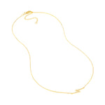Cargar imagen en el visor de la galería, 14K Yellow Gold Diamond Thunderbolt Lightning Adjustable Necklace
