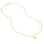 Lataa kuva Galleria-katseluun, 14K Yellow Gold Mini Shell Seashell Paper Clip Chain Necklace
