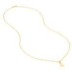 Kép betöltése a galériamegjelenítőbe: 14K Yellow Gold Mini Anchor Paper Clip Chain Necklace
