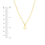 Kép betöltése a galériamegjelenítőbe: 14K Yellow Gold Mini Anchor Paper Clip Chain Necklace
