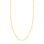 Cargar imagen en el visor de la galería, 14k Yellow Gold Square Bar Link Station Choker Necklace Chain
