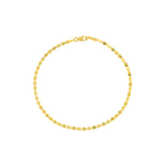 Load image into Gallery viewer, 10k Yellow Gold 2.70mm Valentino Mirror Disc Bracelet Necklace Chain
