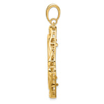 Lataa kuva Galleria-katseluun, 14K Yellow Gold Cushion Shaped Scroll Design 1/2 oz American Eagle Panda US $10 Dollar Liberty Indian Coin Bezel Holder Pendant Prong Fits 27 mm Coins
