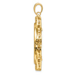 Kép betöltése a galériamegjelenítőbe: 14K Yellow Gold Cushion Shaped Scroll Design 1 oz Maple Leaf 1/2 oz Cat Coin Bezel Holder Pendant Prong Fits 30 mm Coins
