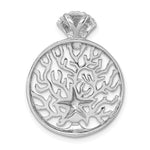 画像をギャラリービューアに読み込む, Sterling Silver Coral Reef with Starfish Scallop Shell Pendant Charm
