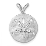 Charger l&#39;image dans la galerie, Sterling Silver Sand Dollar Starfish Brushed Finish Pendant Charm
