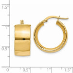 Load image into Gallery viewer, 14K Yellow Gold Hoop Earrings 16mm x 9mm
