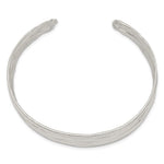 將圖片載入圖庫檢視器 925 Sterling Silver Hammered Intertwined Style Contemporary Modern Cuff Bangle Bracelet
