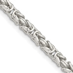 Cargar imagen en el visor de la galería, Sterling Silver 3.25mm Byzantine Bracelet Anklet Choker Necklace Pendant Chain
