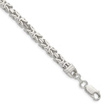 Load image into Gallery viewer, Sterling Silver 4.25mm Byzantine Bracelet Anklet Choker Necklace Pendant Chain
