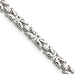 Cargar imagen en el visor de la galería, Sterling Silver 5mm Byzantine Bracelet Anklet Choker Necklace Pendant Chain
