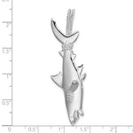 Lataa kuva Galleria-katseluun, Sterling Silver Shark 3D Large Pendant Charm
