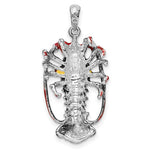 画像をギャラリービューアに読み込む, Sterling Silver Enamel Lobster 3D Pendant Charm Rhodium Plated
