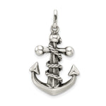 Indlæs billede til gallerivisning Sterling Silver Antiqued Cross Anchor Pendant
