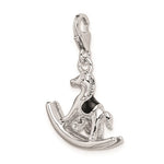 Cargar imagen en el visor de la galería, Amore La Vita Sterling Silver Enamel Rocking Horse 3D Charm
