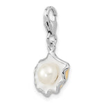 Cargar imagen en el visor de la galería, Amore La Vita Sterling Silver Enamel Pearl Shell 3D Charm

