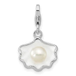 Lade das Bild in den Galerie-Viewer, Amore La Vita Sterling Silver Enamel Pearl Shell 3D Charm
