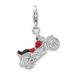 Load image into Gallery viewer, Amore La Vita Sterling Silver Enamel Motorcycle 3D Charm
