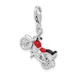 Load image into Gallery viewer, Amore La Vita Sterling Silver Enamel Motorcycle 3D Charm
