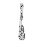 Lataa kuva Galleria-katseluun, Amore La Vita Sterling Silver Antique Style Violin 3D Charm
