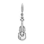 Load image into Gallery viewer, Amore La Vita Sterling Silver Antique Style Violin 3D Charm
