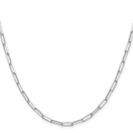 Sterling Silver Diamond Cut 3.1mm Paperclip Bracelet Anklet Necklace Chain