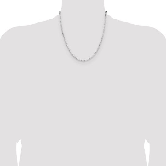 Sterling Silver Diamond Cut 3.1mm Paperclip Bracelet Anklet Necklace Chain