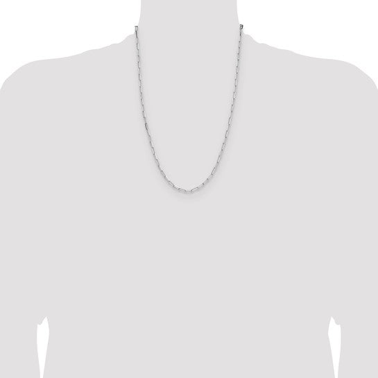 Sterling Silver Diamond Cut 3.1mm Paperclip Bracelet Anklet Necklace Chain